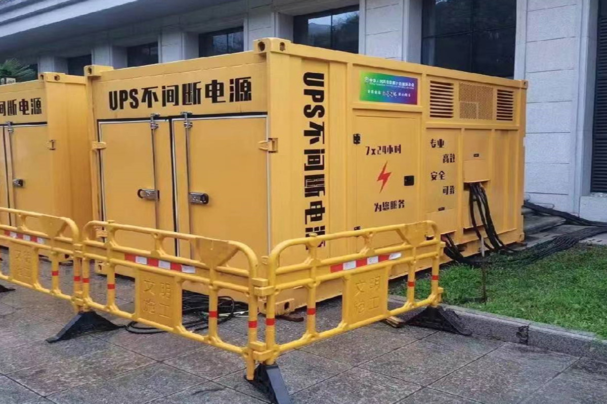 晋州发电机租赁施工现场